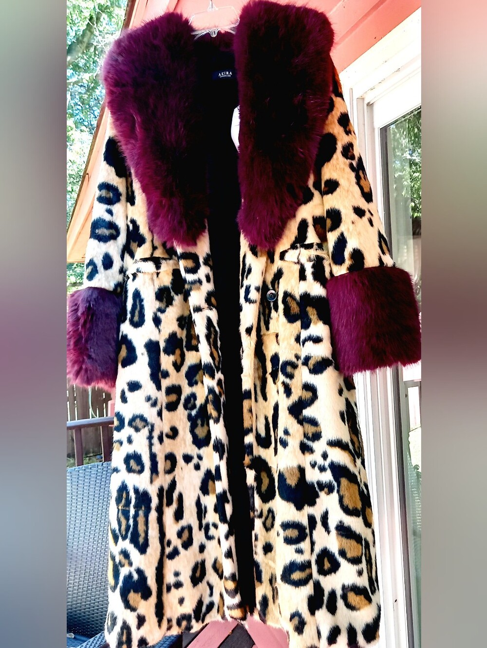 Leopard & Plum Fur Coat